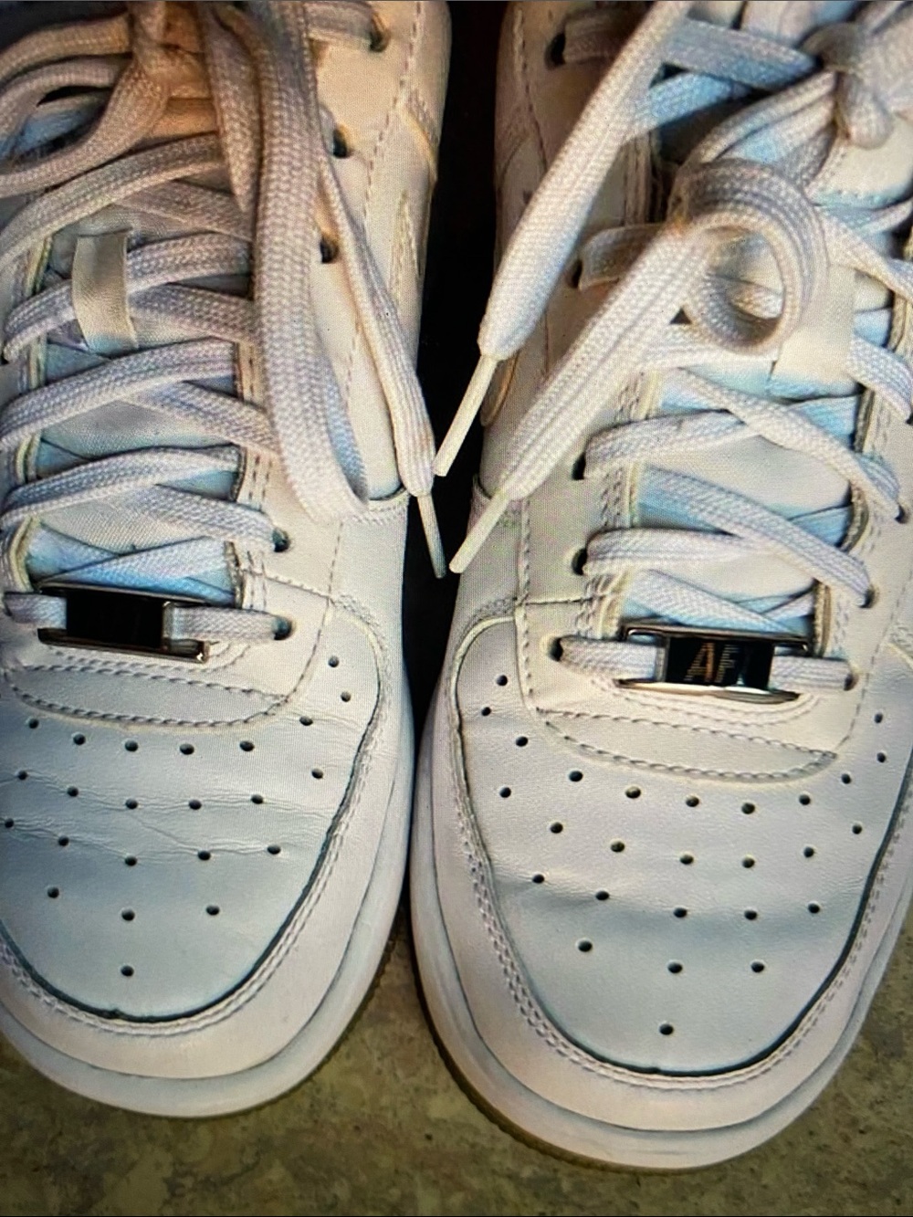 Nike White Leather Low-Top Sneakers